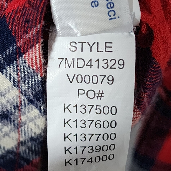 Lucky Brand Western Cut Flannel Shirt Red Relaxed Fit - Women's Medium - Picture 5 of 5